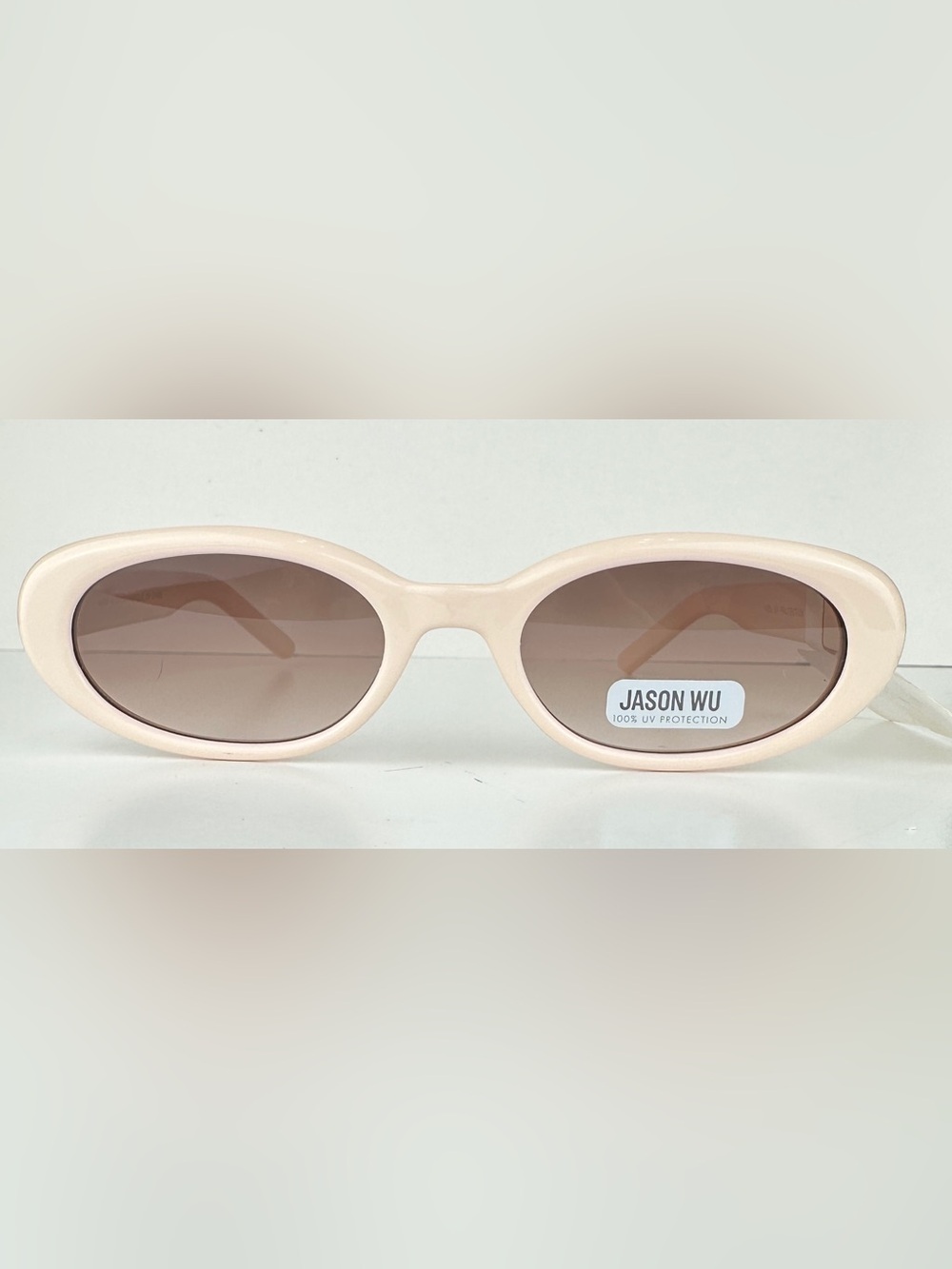 NWT Jason Wu Cream Blush Oval Sunglasses Brown Lens Retro Y2K